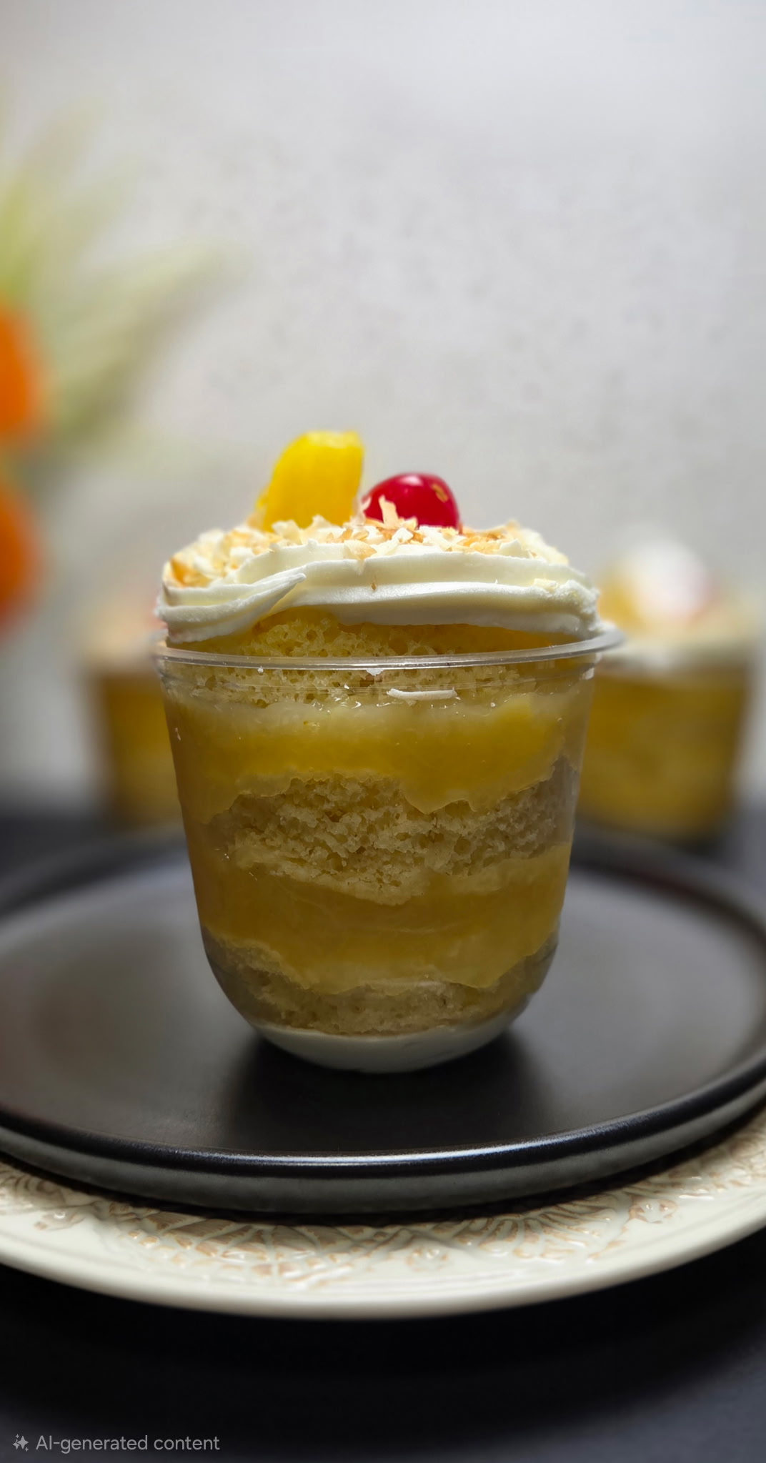 Pina colada dessert cups from Pretty Little Treats